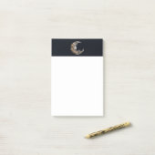 Schönes Gesicht auf dem Mond Post-it Klebezettel (Auf Schreibtisch)