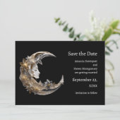 Schönes Gesicht auf dem Mond Save The Date (Stehend Vorderseite)