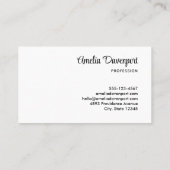 Schönes Gesicht auf dem Mond Visitenkarte (Rückseite)