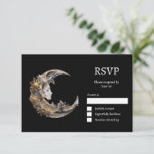 Schönes Gesicht auf der Mondhochzeit RSVP Karte (Stehend Vorderseite)