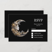 Schönes Gesicht auf der Mondhochzeit RSVP Karte (Vorne/Hinten)