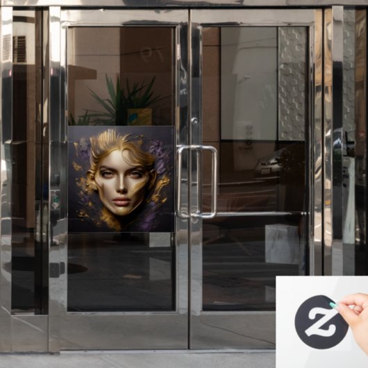 Schönes Gesicht Fensteraufkleber (Büro Tür)