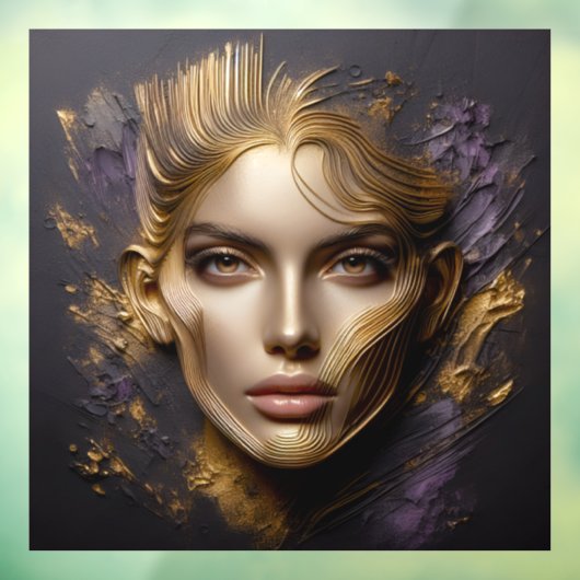 Schönes Gesicht Fensteraufkleber (Blatt 3)