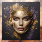 Schönes Gesicht Fensteraufkleber (Blatt 2)