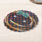 Schönes Gesicht für Sommer Herbst Orangenfarben Ja Untersetzer (angewinkelt)