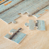 Schönes Gesicht, Holzkörner Puzzle (Seite)