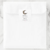 Schönes Gesicht im Mondkandle-Geschäft Quadratischer Aufkleber (Tasche)