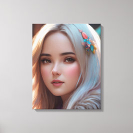 Schönes Gesicht Leinwanddruck