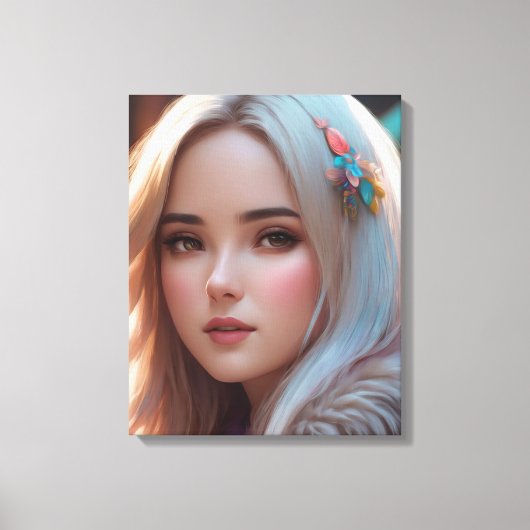Schönes Gesicht Leinwanddruck (Vorderseite)