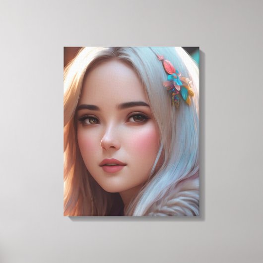 Schönes Gesicht Leinwanddruck (Vorderseite)