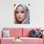 Schönes Gesicht Leinwanddruck (Insitu (Wohnzimmer))