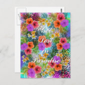 Schönes "Get Love in Paradise" individuelles Zitat Postkarte (Vorne/Hinten)