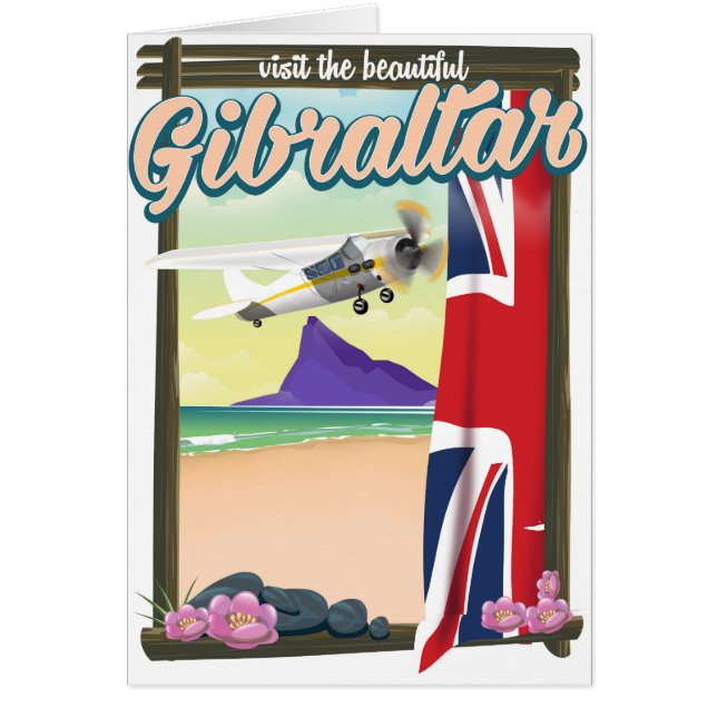 Schönes Gibraltar Reiseplakat (Vorne)