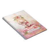 Schönes Girl Deer Schöne Illustration Vintag Notizblock (Rechte Seite)