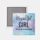 Schönes Girl Inspiration Magnet (Vorderseite/Rückseite)