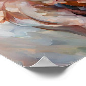 Schönes Girl mit Blume im Haarbüster Poster (Ecke)