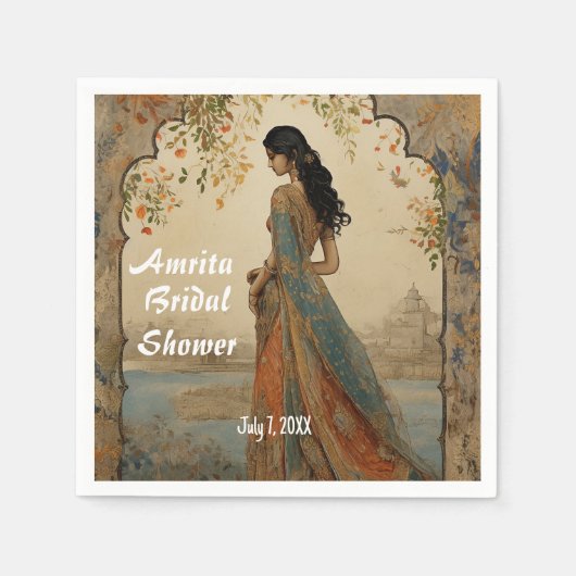 Schönes Girl Personalisiert Serviette (Vorderseite)