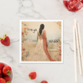 Schönes Girl Personalisiert Serviette (Beispiel)