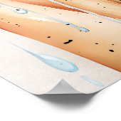 Schönes Girl-Portrait mit Blume im Kopf Poster (Ecke)