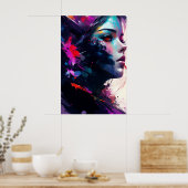 Schönes Girl Portrait Poster (Küche)