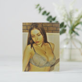 Schönes Girl Vintages Foto Postkarte (Stehend Vorderseite)