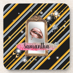 Schönes Girly-Geschenk Eleganter Chic Custom Getränkeuntersetzer
