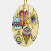 Schönes Glas farbenfrohe Weihnachtsschmuck (Links)