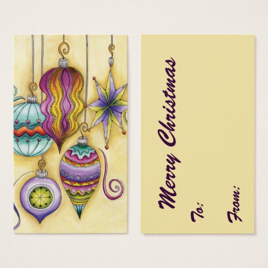 Schönes Glas farbenfrohe Weihnachtsschmuck (Vorne & Hinten)