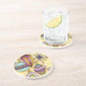 Schönes Glas farbenfrohe Weihnachtsschmuck Getränkeuntersetzer (Seite)