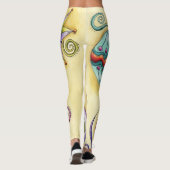 Schönes Glas farbenfrohe Weihnachtsschmuck Leggings (Rückseite)