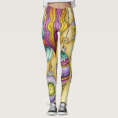 Schönes Glas farbenfrohe Weihnachtsschmuck Leggings (Vorderseite)