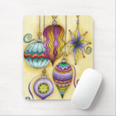 Schönes Glas farbenfrohe Weihnachtsschmuck Mousepad (Mit Mouse)