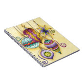 Schönes Glas farbenfrohe Weihnachtsschmuck Notizblock (Rechte Seite)