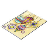 Schönes Glas farbenfrohe Weihnachtsschmuck Notizblock (Linke Seite)