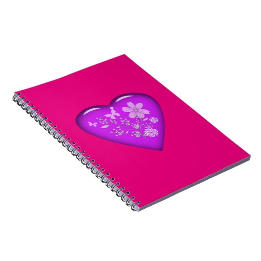 Schönes Glasbläserherz Notizblock (Rechte Seite)