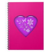 Schönes Glasbläserherz Notizblock (Vorderseite)