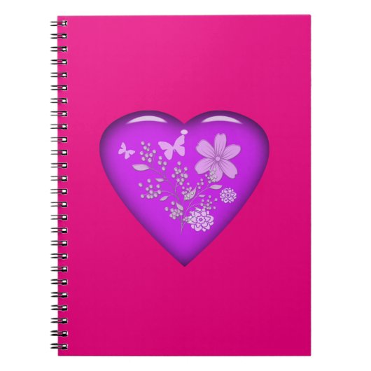 Schönes Glasbläserherz Notizblock (Vorderseite)