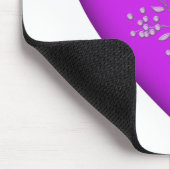 Schönes gläsernes Blumenherz Mousepad (Ecke)