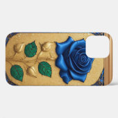 Schönes Glasfenster mit blauer Rose Case-Mate iPhone Hülle (Rückseite (Horizontal))