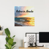 SCHÖNES GLAUBEN IN MIRACLES SUNRISE DESIGN POSTER (Heimbüro)