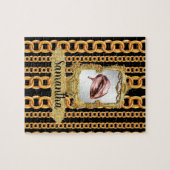 Schönes Gold Eleganter Chic Custom Puzzle (Horizontal)