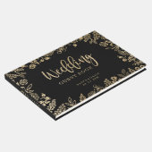 Schönes Gold Foil Wedding Gästebuch (Ecke)