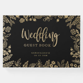 Schönes Gold Foil Wedding Gästebuch