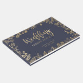 Schönes Gold Foil Wedding Gästebuch (Ecke)