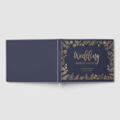 Schönes Gold Foil Wedding Gästebuch (Voll)