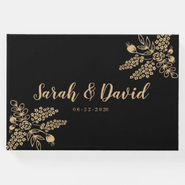 Schönes Gold Foil Wedding Gästebuch
