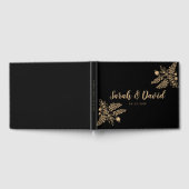 Schönes Gold Foil Wedding Gästebuch (Voll)