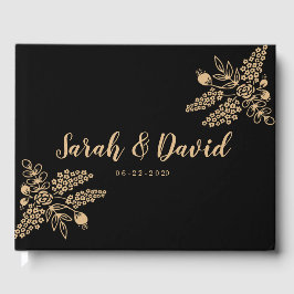 Schönes Gold Foil Wedding Gästebuch