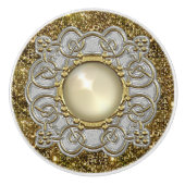 Schönes Gold & Silver mit Perl Jewel Design Keramikknauf (Vorderseite)