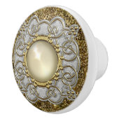 Schönes Gold & Silver mit Perl Jewel Design Keramikknauf (Rechts)